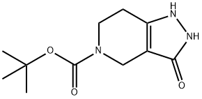 3-Oxo-1,2,3,4,6,7-hexahydro-pyrazolo[4,3-c]pyridine-5-carboxylic acid tert-butyl ester Struktur