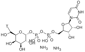 URIDINE 5'-DIPHOSPHO-GALACTOSE-[GALACTOSE-6-3H] AMMONIUM SALT Struktur