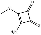 3-Amino-4-(methylsulfanyl)cyclobut-3-ene-1,2-dione Struktur