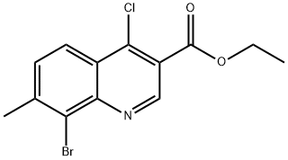 Ethyl 8-bromo-4-chloro-7-methylquinoline-3-carboxylate Struktur