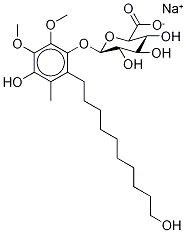 4-Hydroxy-2-(10-hydroxydecyl)-5,6-dimethoxy-3-methylphenyl β-D-Glucuronide Monosodium Salt Struktur