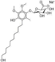 4-Hydroxy-3-(10-hydroxydecyl)-5,6-dimethoxy-2-methylphenyl β-D-Glucuronide Monosodium Salt Struktur