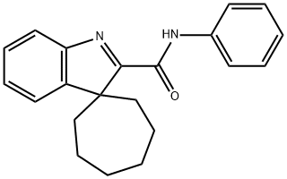 N-Phenylspiro[cycloheptane-1,3'-[3H]indole]-2'-carboxamide Struktur