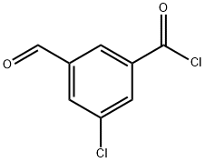 Benzoyl chloride, 3-chloro-5-formyl- (9CI) Struktur