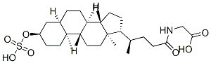 2-[[(4R)-4-[(3R,5R,8R,9S,10S,13R,14S,17R)-10,13-dimethyl-3-sulfooxy-2,3,4,5,6,7,8,9,11,12,14,15,16,17-tetradecahydro-1H-cyclopenta[a]phenanthren-17-yl]pentanoyl]amino]acetic acid Struktur