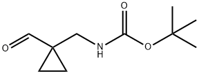 Carbamic acid, [(1-formylcyclopropyl)methyl]-, 1,1-dimethylethyl ester (9CI) Struktur