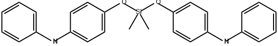 dimethyl-di-(N-phenylaminophenoxy)silane Struktur