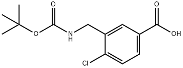 3-{[(tert-Butoxycarbonyl)amino]methyl}-4-chlorobenzoic acid Struktur