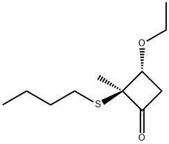 Cyclobutanone, 2-(butylthio)-3-ethoxy-2-methyl-, trans- (9CI) Struktur