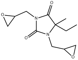 5-ethyl-5-methyl-1,3-bis(oxiranylmethyl)imidazolidine-2,4-dione  Struktur