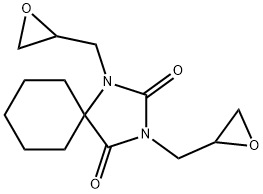 1,3-bis(oxiranylmethyl)-1,3-diazaspiro[4.5]decane-2,4-dione Struktur