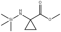 Cyclopropanecarboxylic acid, 1-[(trimethylsilyl)amino]-, methyl ester (9CI) Struktur