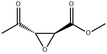 Oxiranecarboxylic acid, 3-acetyl-, methyl ester, trans- (9CI) Struktur