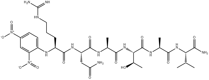 DNP-ARG-ASN-ALA-THR-ALA-VAL-NH2 Struktur