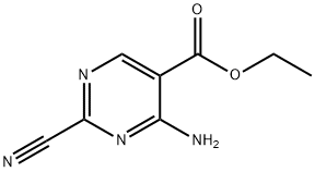 5-Pyrimidinecarboxylicacid,4-amino-2-cyano-,ethylester(8CI) Struktur