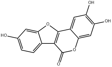 2,3-Dihydroxy-6H-benzofuro[3,2-c][1]benzopyran-6-one Struktur