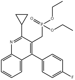 P-[[2-Cyclopropyl-4-(4-fluorophenyl)-3-quinolinyl]methyl]phosphonic acid diethyl ester