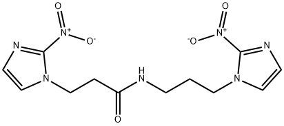 N-[2-nitro-3-[3-(2-nitroimidazol-1-yl)propyl]-2H-imidazol-1-yl]propana mide Struktur