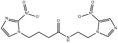 N-[2-nitro-3-[2-(5-nitroimidazol-1-yl)ethyl]-2H-imidazol-1-yl]butanami de Struktur