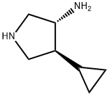 3-Pyrrolidinamine,4-cyclopropyl-,trans-(9CI) Struktur