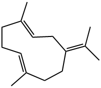 germacreneB,1,5-dimethyl-8-(1-methylethylidene)-1,5-cyclodecadiene Struktur