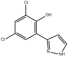 2,4-DICHLORO-6-(1H-PYRAZOL-3-YL)PHENOL Structure