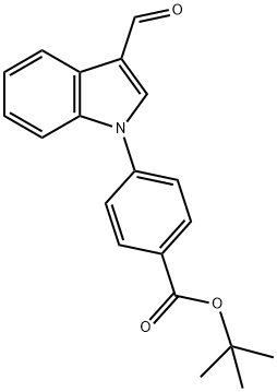 4-(3-Formyl-indol-1-yl)-benzoic acid tert-butyl ester Struktur