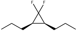 Cyclopropane, 1,1-difluoro-2,3-dipropyl-, cis- (9CI) Struktur