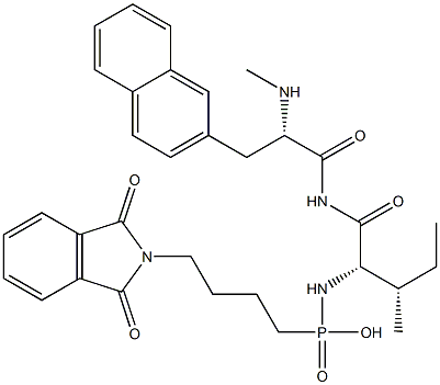 N-(((phthalimidyl)butyl)phospho)isoleucyl-beta-naphthylalanine methylamide Struktur