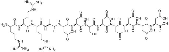 ARG-ARG-ARG-ALA-ASP-ASP-SER-[ASP]5 Struktur