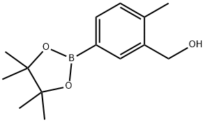 (2-Methyl-5-(4,4,5,5-tetramethyl-1,3,2-dioxaborolan-2-yl)phenyl)methanol Struktur