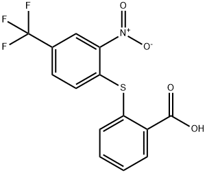 2-[2-nitro-4-(trifluoromethyl)phenyl]sulfanylbenzoate Struktur