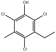 2,4,6-TRICHLORO-3-ETHYL-5-METHYL-PHENOL Struktur