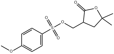 5,5-DIMETHYL-3-(METHOXYBENZENESULFONYLOXYMETHYL)DIHYDRO-2-[3H]-FURANONE Struktur