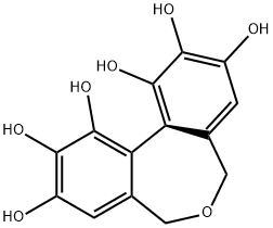 5,7-dihydro-1,2,3,9,10,11-hexahydroxydibenz(c,e)oxepin Struktur