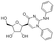 1-PHENYL-2-(PHENYLAMINO)-5-D-RIBOFURANOSYL-4(1H)-PYRIMIDINONE Struktur