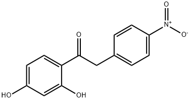 1-(2,4-DIHYDROXY-PHENYL)-2-(4-NITRO-PHENYL)-ETHANONE Struktur