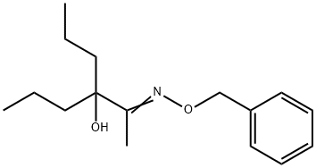 2-Hexanone, 3-hydroxy-3-propyl-, O-(phenylmethyl)oxime Struktur