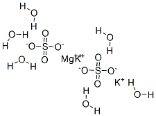 Dipotassium magnesium disulphate hexahydrate Struktur