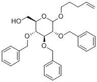 PENT-4-ENYL-2,3,4-TRI-O-BENZYL-D-GLUCO PYRANOSIDE Struktur