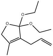 Furan, 2,2-diethoxy-2,5-dihydro-4-methyl-3-(2-propenyl)- (9CI) Struktur