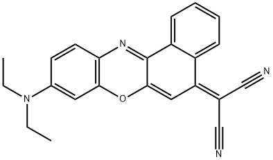 [9-(DIETHYLAMINO)-5H-BENZO[A]PHENOXAZIN-5-YLIDENE]MALONONITRILE Struktur