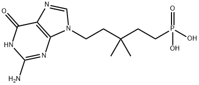 9-(3,3-dimethyl-5-phosphonopentyl)guanine Struktur