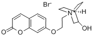 Quinuclidinium, 3-hydroxy-1-(2-((2-oxo-2H-1-benzopyran-7-yl)oxy)ethyl) -, bromide Struktur