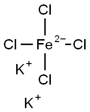 dipotassium tetrachloroferrate(2-) Struktur