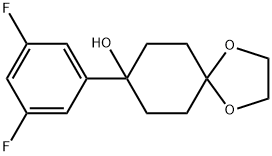 8-(3,5-difluorophenyl)-1,4-dioxaspiro(4,5)decan-8-ol Struktur