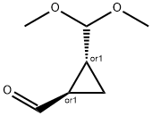 Cyclopropanecarboxaldehyde, 2-(dimethoxymethyl)-, trans- (9CI) Struktur