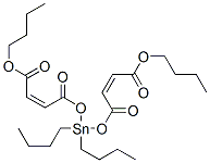 butyl (Z,Z)-6,6-dibutyl-4,8,11-trioxo-5,7,12-trioxa-6-stannahexadeca-2,9-dienoate  Struktur