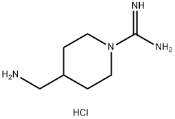 4-(AMINOMETHYL)PIPERIDINEINFORMAMIDINE DIHYDROCHLORIDE
 Struktur