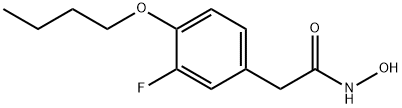 2-(4-Butoxy-3-fluorophenyl)acetohydroxamic acid Struktur